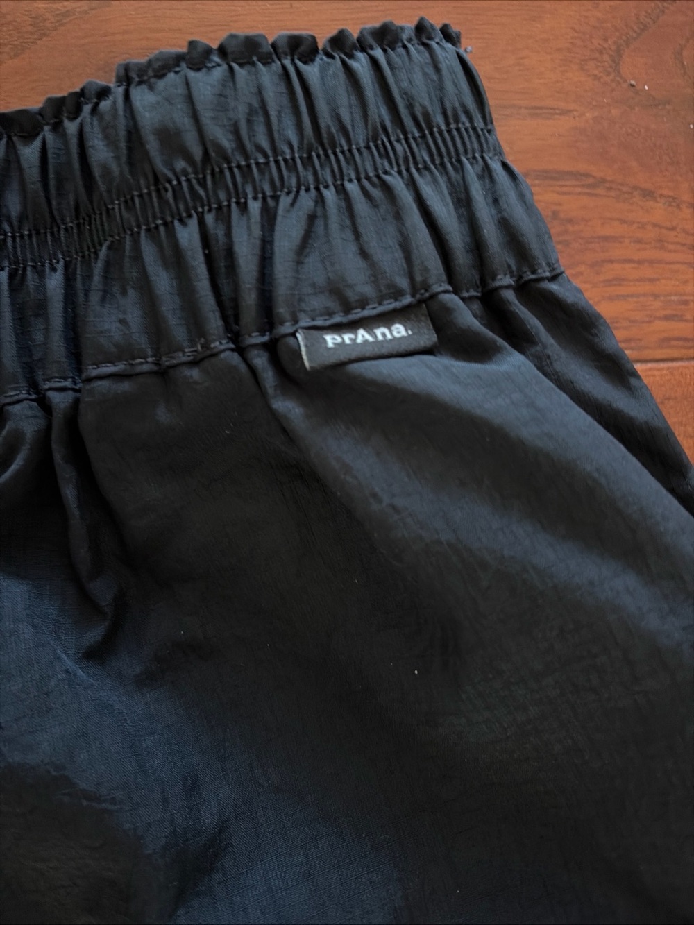 PrAna Crossback Shorts Women's S Black Recycled Nylon Elastic Waist Hiking - Picture 6 of 9